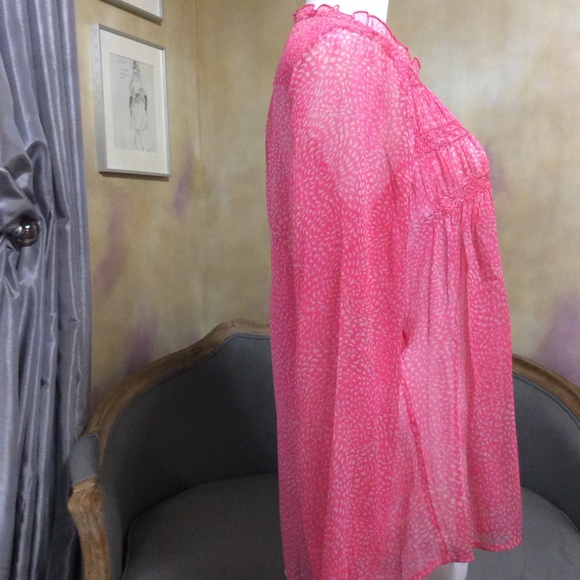 Roxy sheer pink boho top, size M, like new! - Picture 2 of 8